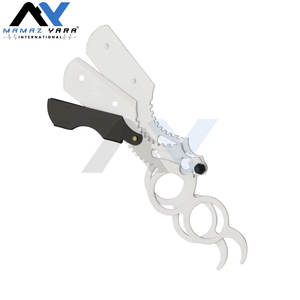 Navaja de afeitar de barbería de hoja recta única con mango de anillo para hombre, para uso en salón y hogar, blanca y negra - Product Image 3