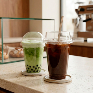 Wholesale 95mm Transparent Eco-Friendly Disposable PP Single Wall <b>Cups</b> 12/16/22oz For Cold <b>Drink</b> Lids Coffee - Product Image 4