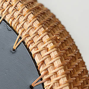 Regalo de San Valentín, Bandeja Redonda Tejida a Mano de Ratán y Conchas Marinas, Bandeja para Servir, Artesanía Vietnamita, Bandeja Decorativa, Bandejas de Almacenamiento - Product Image 3