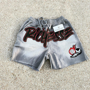 Shorts pour homme Richie style streetwear, imprimé par sublimation, taille élastique, longueur mi-cuisse, tissu tricoté respirant, motif original - Product Image 2