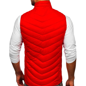 Men's <b>Quilted</b> Puffer Vest Sleeveless Zip Up Waistcoat Waterproof Breathable Windproof <b>Winter</b> Outerwear - Product Image 3