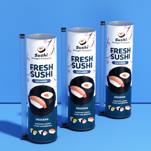 Premium Sushi Gift Packaging Paper <b>Tube</b> Cylinder Box with Inner Lining - Product Image 2