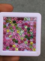 Pierre précieuse naturelle de tourmaline facettée ronde de 4 mm |   Pierres de tourmaline calibrées en vrac |   Tourmaline multicolore rose, verte et bleue