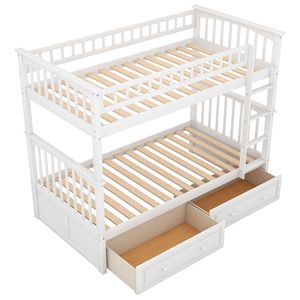 Letto a Castello Convertibile Bianco con Cassetti per Bambini, Vecchio SKU SM000240AAK 1 - Product Image 6