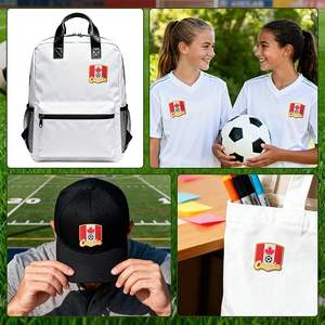 Parche Bordado Termoadhesivo con la Bandera de Canadá para Camisetas de Fútbol, Aplique de Banderas Nacionales - Product Image 4