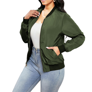 Veste en satin polyester de haute qualité pour femmes, couleur unie, mode streetwear, veste en satin décontractée pour femmes - Product Image 5