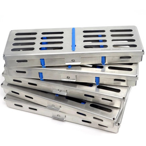 <b>Top</b> Rated Medivolve Dental Sterilization Cassette Tray <b>Box</b> <b>Set</b> of 5 Surgical Instruments Holder CE ISO Wholesale Best Supplier - Product Image 1