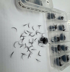 Extensiones de Pestañas de Volumen Hechas a Mano con Base Puntiaguda, Puntas de Anime, Abanicos Sueltos Pre-fabricados de Pelo Sintético al por Mayor, Marca Privada - Product Image 3