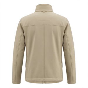 <b>Men's</b> Solid Color <b>Fleece</b> Jacket Stand Collar Zipper Closure Windproof Casual Autumn Polyester Shell <b>Sherpa</b> Lining Regular Fit - Product Image 2