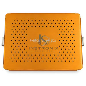 Boîte de Stérilisation pour Vis Pédiatiques en Aluminium Anodisé Orange INSTRONIX SURGICAL – Designs Personnalisés – Fournisseur en Gros - Product Image 1