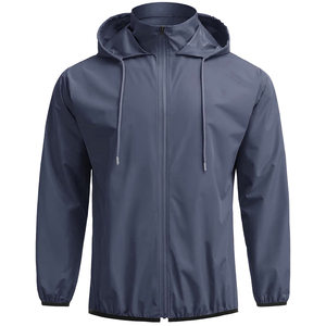Custom Men's Streetwear Hooded Softshell <b>Jacket</b> Lightweight Waterproof Breathable Quick Dry <b>Fleece</b> <b>Lined</b> Windbreaker Zipper - Product Image 1