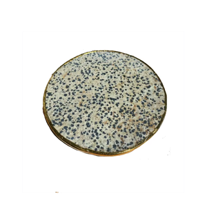 Posavasos de Jaspe Dálmata de Alta Calidad en Oferta, Posavasos Redondos de Piedra de Cristal para Bebidas, con Soporte para Café, para el Hogar - Product Image 6