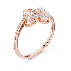 Anillo de Diamantes Cultivados en Laboratorio, Redondos, en Oro Blanco de 14K para Mujer |   Ropa de Oficina |   Diamante Cultivado Nuevo - Product Image 4