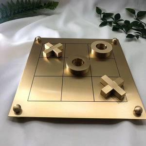 Jeu de Tic Tac Toe en bois moderne, plateau décoratif, puzzle de stratégie pour la maison, le bureau ou la table basse - Product Image 6