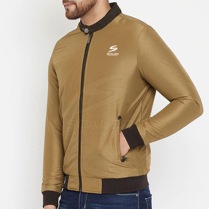 Modern Casual <b>Stand</b> Bomber Winter Jacket for Men Lightweight Comfortable Daily Wear Front Soft Lining Smooth Zipper Design - Product Image 5