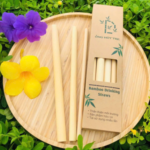 Bulk IIGLOBAL FARM <b>Bamboo</b> <b>Straws</b> Disposable 200mm Custom Logo Eco Friendly Juice Coffee Milk Tea Wholesale Vietnam - Product Image 6