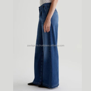 Jeans baggy pour femmes, taille haute, coupe ample, pantalon en denim, style vintage tendance, jambe large, pantalon confortable pour femmes - Product Image 6