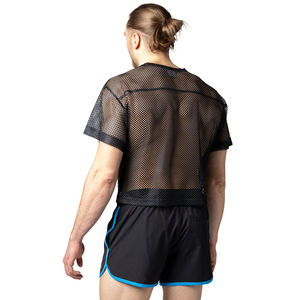 Camiseta de malla personalizada al por mayor para hombre, manga corta, cuello redondo, transpirable, deportiva, estilo urbano - Product Image 5