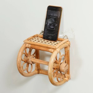 Rattan <b>paper</b> holder handcrafted wall mounted toilet roll holders decorative bathroom essentials - Product Image 2