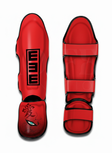 Protège-tibias de combat robustes en cuir PU personnalisé pour Muay Thai, Kickboxing, MMA – Unisexe - Product Image 6