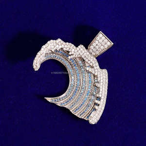 Venta al por mayor VVS Lab Grown Diamond Hip Hop Pendant Iced Out 925 Sterling Silver Fine Jewelry para hombres - Product Image 1