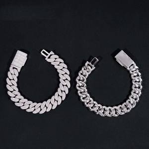 VVS Moissanite Cuban Link Bracelet 8-15mm 925 Sterling Silver Gold Plated Iced Out Hip Hop Jewelry for <b>Men</b> IGI Certified - Product Image 6