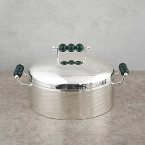 Stylish Metal Casserole With Crystal Detailing Perfect For Elegant Food Serving <b>Dining</b> <b>Table</b> Decor And Festive Hosting Use - Product Image 3