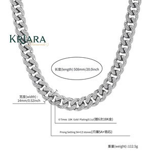 men's And Women's Moissanite <b>Statement</b> <b>Necklace</b> Round Brilliant Cut Design S925 Silver Luxury Jewelry - Product Image 4