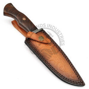 Nueva Edición Cuchillo de Caza de Hoja Fija de Acero de Damasco con Mango de Madera de Nogal, el Mejor Cuchillo de Colección con Filo Afilado para Acampada al Aire Libre - Product Image 6