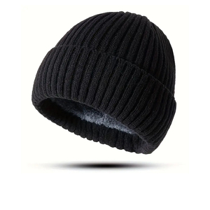 Process Impex Unisex Checkered Ripped Beanie <b>Hat</b> 100% Acrylic Winter Contrast Color Cuff Adult Size 56-58CM Casual Fishing - Product Image 5