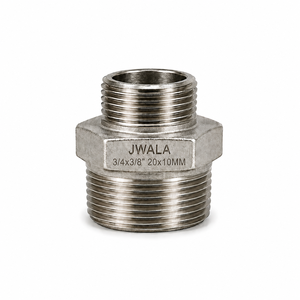 ข้อต่อสแตนเลสแบบเกลียวขนาด 20x10 มม. พร้อมข้อต่อท่อหกเหลี่ยมขนาด 3/4x3/8 นิ้ว สำหรับงานอุตสาหกรรมหนัก - Product Image 2