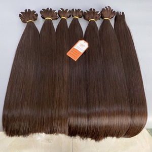Los más nuevos paquetes de cabello humano Remy máquina Europea extensiones de cabello de trama doble 12A cabello ruso dibujado Doble - Product Image 1