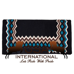 Couverture de selle artisanale 100% laine de Nouvelle-Zélande 34 X 36 couverture de selle personnalisée au prix d'usine prête à être expédiée - Product Image 2