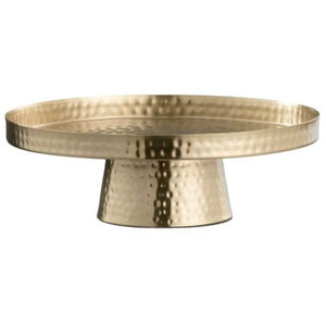 Soporte para pasteles de metal dorado de diseño elegante al por mayor, plato redondo con pedestal para servir postres en bodas, fiestas y decoración del hogar. - Product Image 2