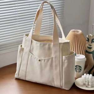 Sac fourre-tout réutilisable écologique en non-tissé avec poignée d'épaule, impression sérigraphique personnalisée du logo - Product Image 5