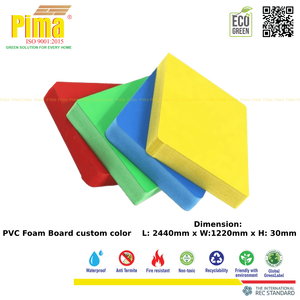 Densité de feuille de panneau de mousse de PVC WPC de couleur personnalisée par le fabricant en gros 0.6G/cm3 épaisseur 30mm panneaux rigides pour la cuisine - Product Image 2