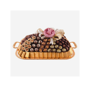 Bandeja de Latón para Chocolates con Diseño Atractivo, Último Modelo, Bandeja para Dulces con Asa, Precio al por Mayor - Product Image 1