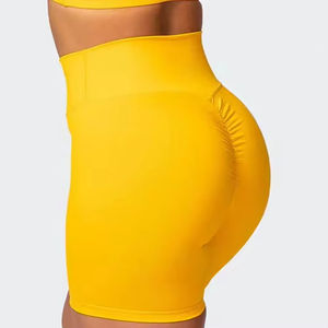 Leggings de Yoga de Cintura Alta para Mujer, Pantalones Cortos Deportivos Sin Costuras para Correr y Gimnasio, con Cintura Elástica, Sin Línea Frontal, Diseño Sólido - Product Image 3