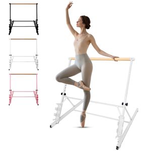 Barre de ballet en bois massif blanc, réglable de 31,5 à 39,5 pouces, pour barres horizontales et entraînement de danse - Product Image 1