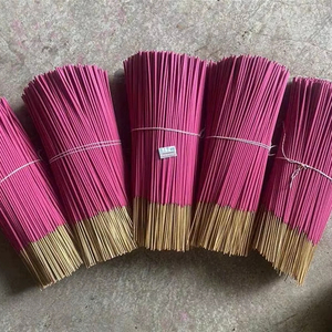 ธูปสีชมพู 12 นิ้ว ไม่มีกลิ่น ไร้ควัน เผาไหม้สะอาด สำหรับการบูชาและการทำสมาธิ จำหน่ายจำนวนมาก - Product Image 1
