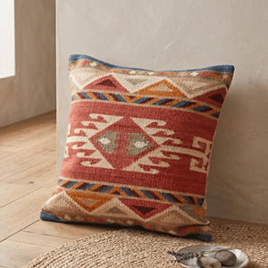 Handloomed Kilim Cushion Rustic Home Decor 18x18 Nomadic Patterns Traditional Kilim Sofa <b>Pillow</b> Covers with Zipper - Product Image 3