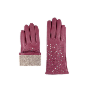 Gants en cuir véritable à mi-poignet avec accents de cristaux cloutés, durables, de haute qualité, respirants et personnalisables - Product Image 3