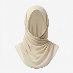 Hiyab de Chifón de Color Sólido para Mujer, Transpirable, para Uso Diario, Pañuelo Étnico de Oriente Medio - Product Image 1