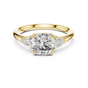 Modern <b>Split</b> Shank Lab Diamond Engagement <b>Ring</b> Rose Gold Minimalist Sustainable Proposal Diamond Jewelry for women - Product Image 2