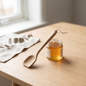 Cuchara Cuadrada de Madera Ecológica de 14 cm, Mini Cuchara de Madera para Condimentos, Miel, Especias y Té - Product Image 3