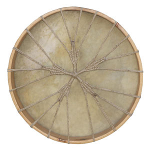 Bodhrans : Grand tambour traditionnel chamanique, fabriqué à la main, avec une peau d'animal naturelle, pour les rituels et la musique de guérison énergétique. - Product Image 3