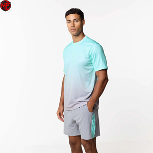 Conjunto de Camiseta y Pantalones Cortos Deportivos para Hombre, Cuello Redondo, Manga Corta, Estilo Casual, para Verano - Product Image 4