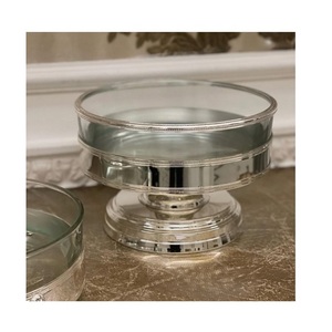 Latest Design Kitchenware Food Bowl Glass And Stainless Steel Snacks <b>Chocolates</b> Bowl From Manufacturer In India - Product Image 1