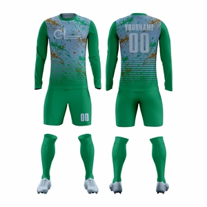 <b>Elite</b> Soccer Uniform Set Breathable Lightweight 100% Polyester Football Jersey Heat-Transfer Printed Custom Team Name Matching - Product Image 3