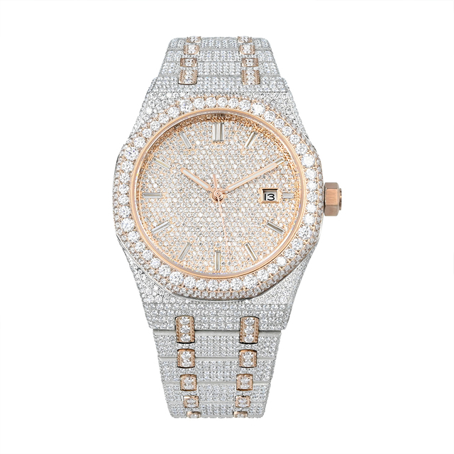 Designer Z1225 Luxury Sapphire Automatic Mechanical Movement Watches Iced Out VVS Moissanite Watches for Men Wholesale